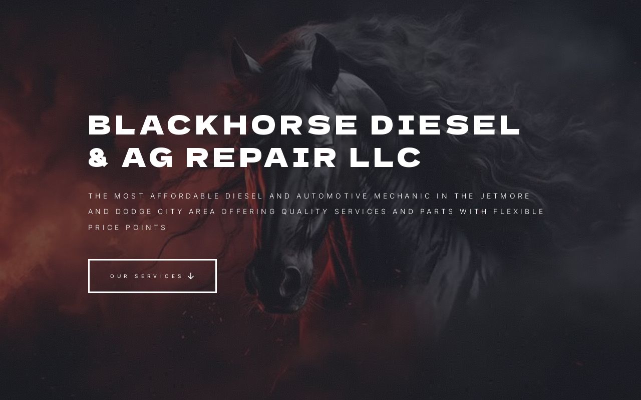 BlackHorse Diesel & Ag repair — Diesel repair shop in Jetmore, Kansas